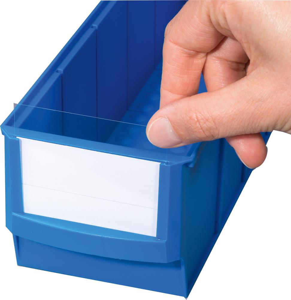 Papier-Etikett + Etikettenschutzfolie für Industriebox ProfiPlus ShelfBox