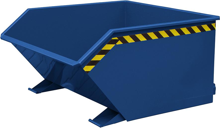 Spänekippbehälter 1000 l B1300xT1550xH750 mm RAL5010,Tragkraft 1500kg mit Sieb und Hahn