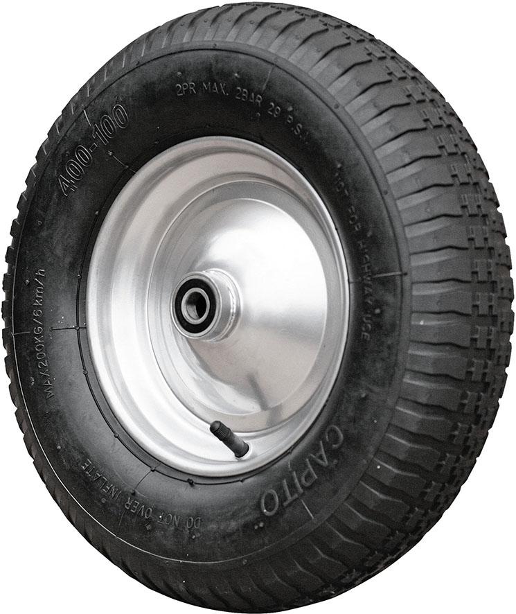 Luftrad 400/100 mit Kugelmit 17mm Schraubachse