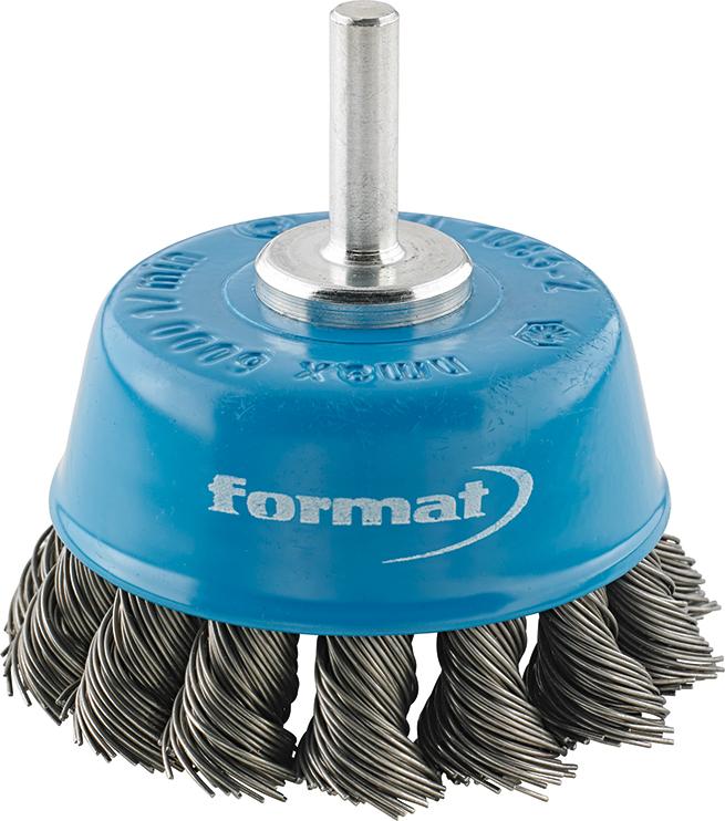 Topfbürste Stahl gezopft 6mm 65x0,5mm FORMAT