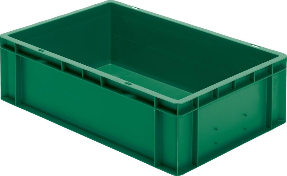 Transport-Stapelkasten B600xT400xH175 mm grün, geschlossen ohne Griffloch LA-KA-PE