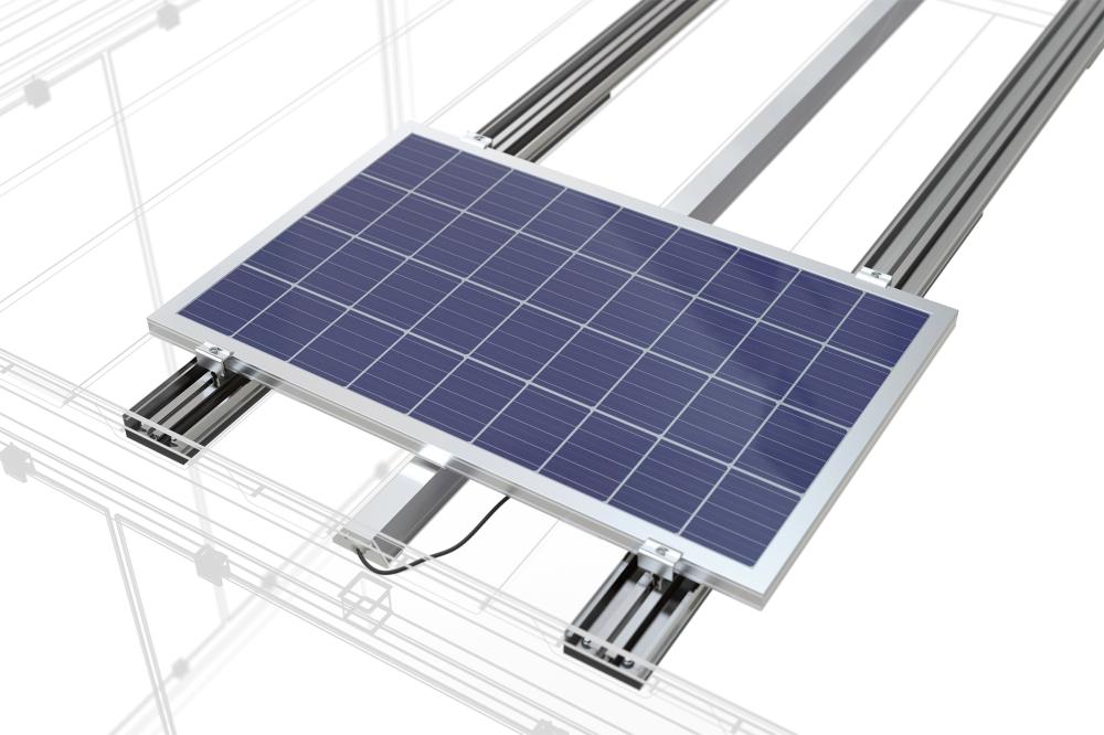 Photovoltaiksystem mit Beleuchtung zu Raucherunterstand Köln
