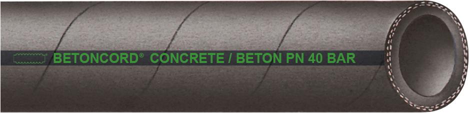 Beton-Injektionsschlauch Betoncord, schwarz, 40bar, 38x8mm 40m