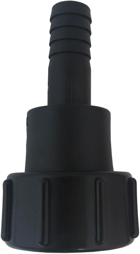 IBC Container-Adapter mit drehbaren, gerilltem Stutzen