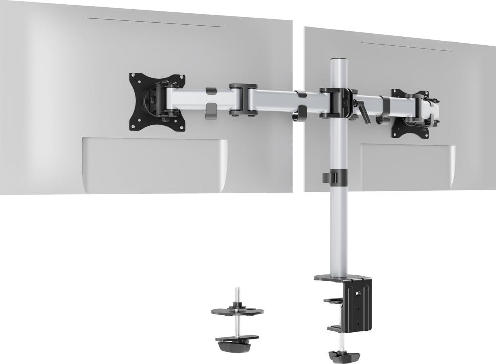 Monitor Halterung SELECT 2 Monitore bis 27" je 8kgTischklemme