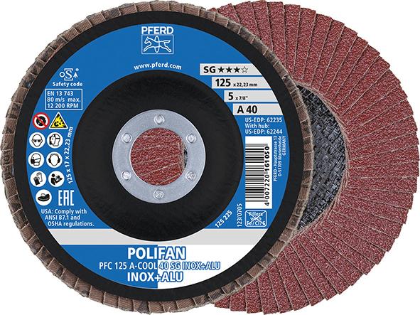 Fächerschleifscheibe A-COOL SG gewölbt 125mm K60 Pferd