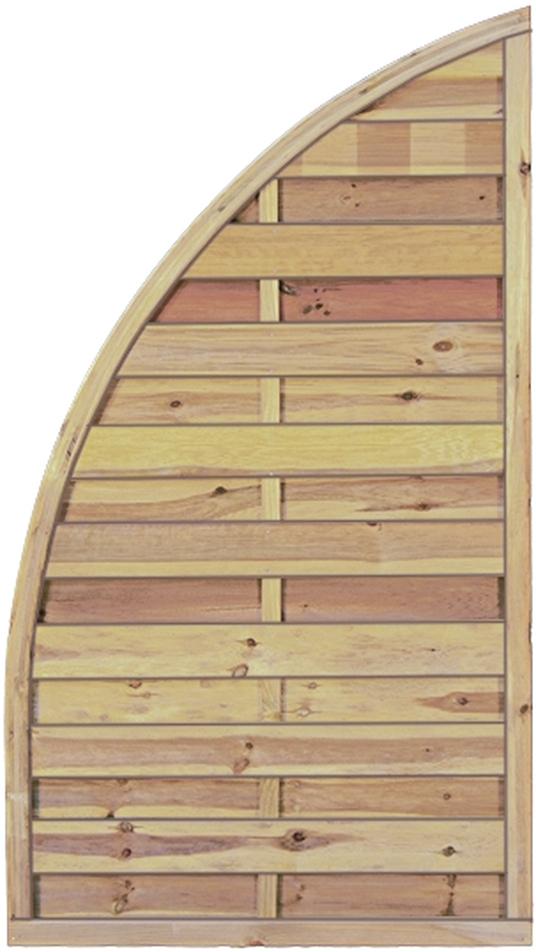 Maxi-Bogen Abschluß 90x160cm, kdi grün Rahmen 45/45mm, Lamellen geriffelt & geschraubt