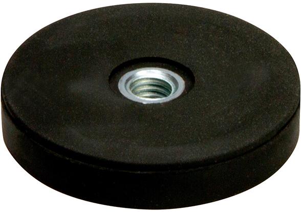 Flachgreifer-Magnet 22mm mit Innengew. M4/Gummi FORMAT