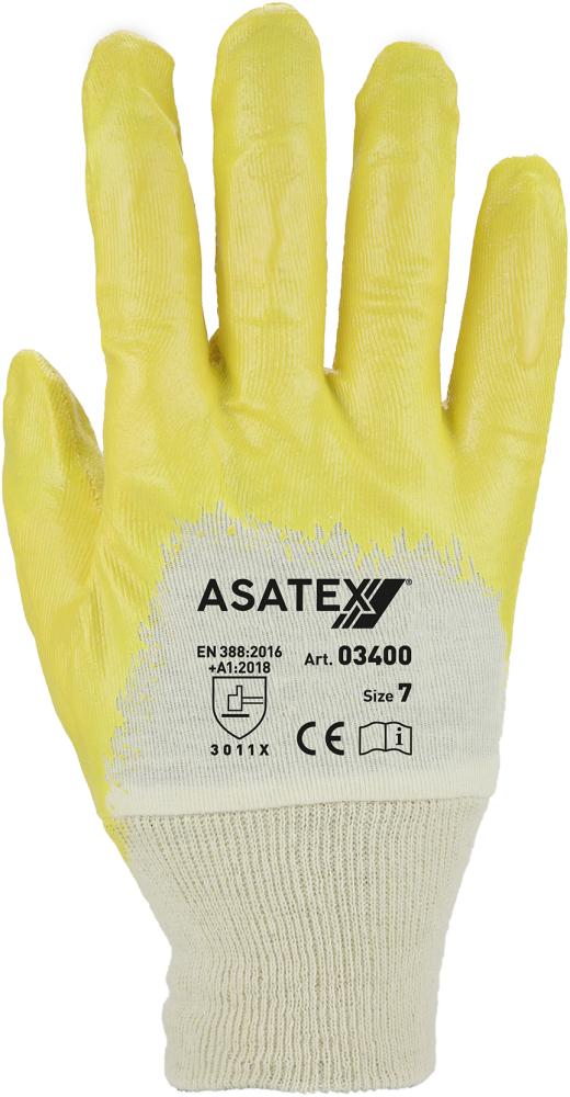 Handschuh, Nitril, Gr.9, gelb ASATEX