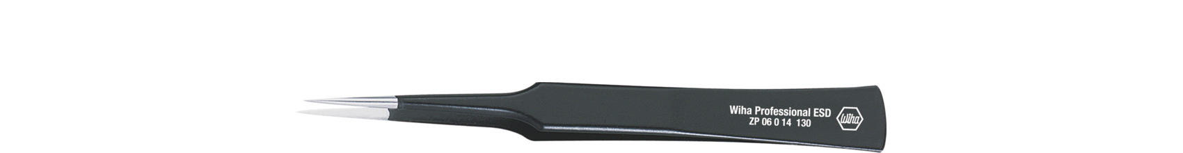 Wiha Präzisionspinzette Professional ESD Typ GG GG, 130 mm (32347)
