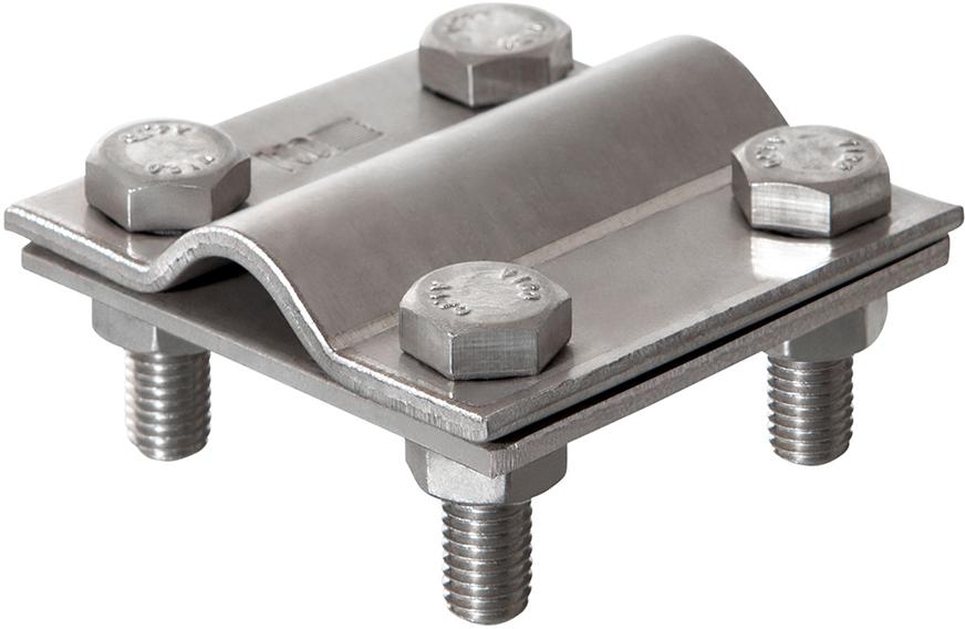 Kreuzverbinder 60x60x3mm Edelstahl flach/rund