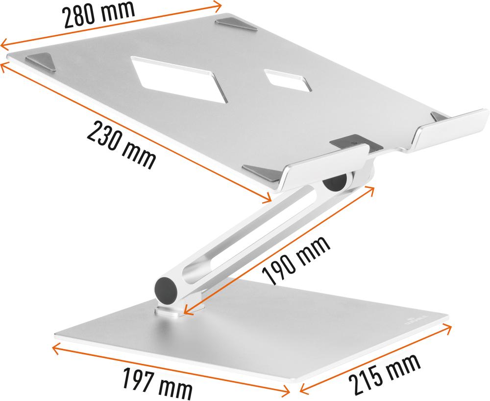 Laptop Ständer RISE für Laptop und Tablett 10" bis 17" bis 5 kg