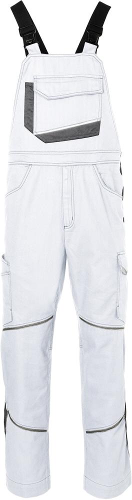 Latzhose ICONIQ, weiß/anthrazit, Gr.42 Kübler