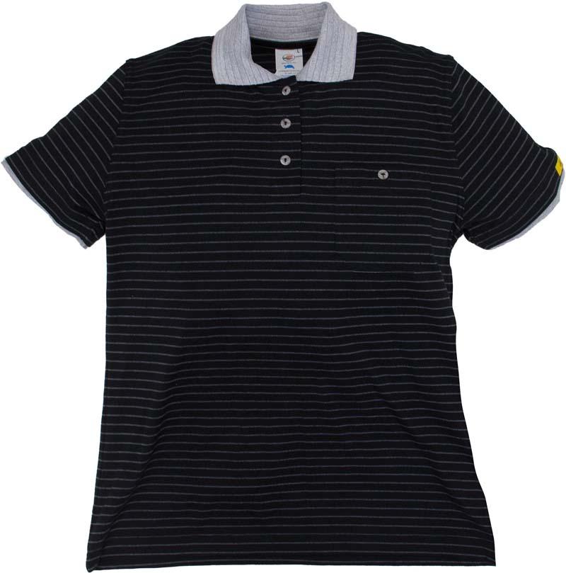 Poloshirt KA Conductex Cot.ESD,L,schw/silbergr.