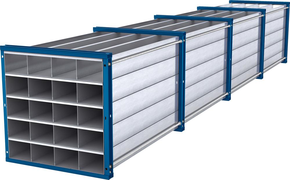 Wabenregal RWR-20/6 1000x1000x6000 20 Fächer RAL 5010