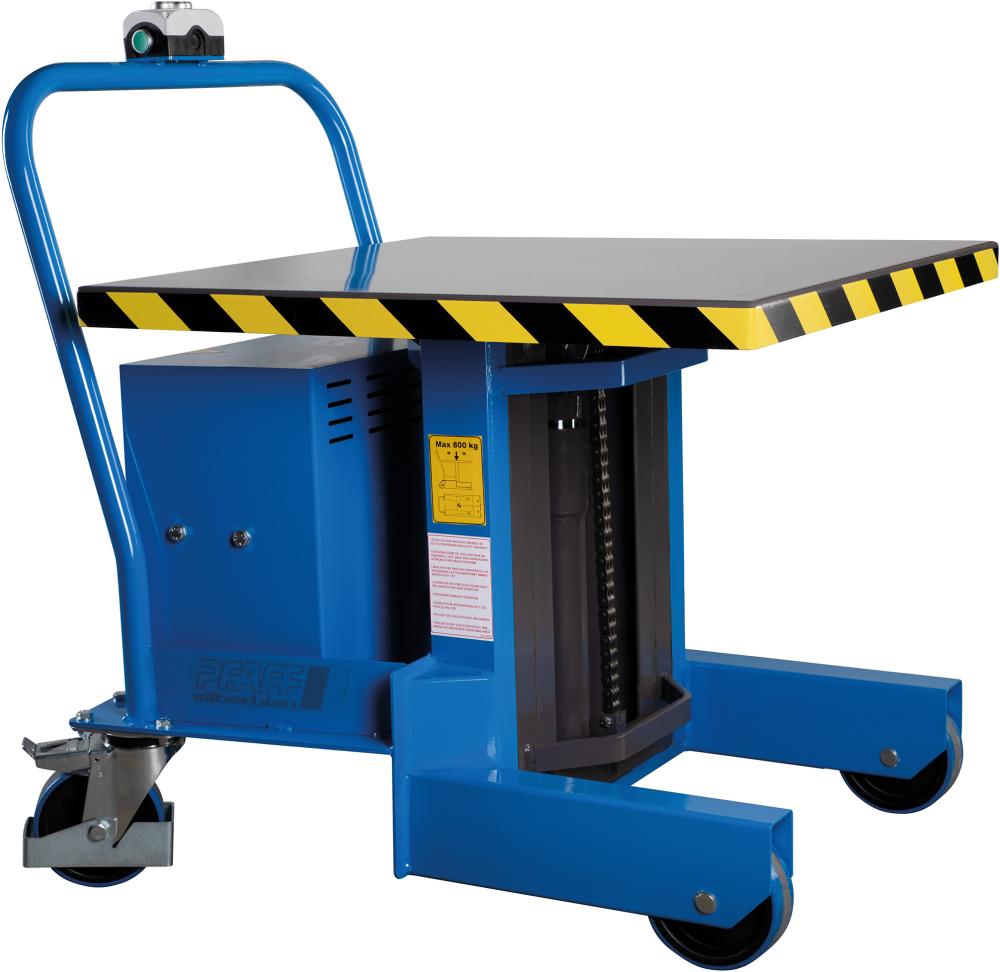 Werkzeughubtisch HT08E Plattform B800xT750 mm Bereifung PUR/PUR Tragkraft 800 kg