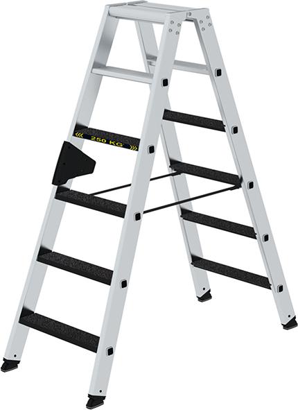 Alu-Stehleiter 250 kg 2x6 Stufen clip-step R13 Gesamthöhe 1,38 m Arbeitshöhe bis 2,95 m