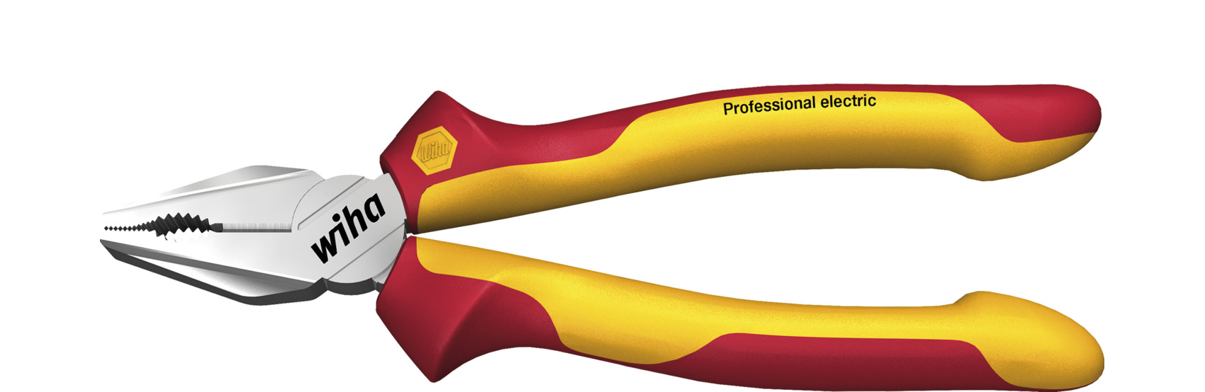 Wiha Kombizange Professional electric mit DynamicJoint® und OptiGrip mit extra langer Schneide 180 mm, 7" (26708)