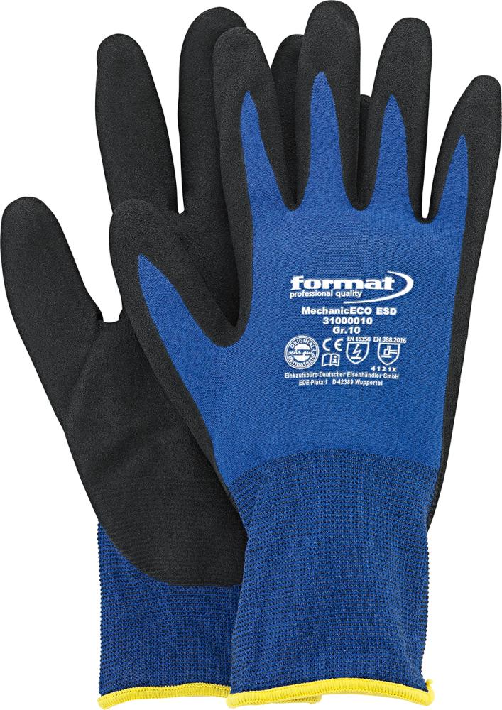 Handschuh MechanicEco ESDGr. 7, blau, FORMAT