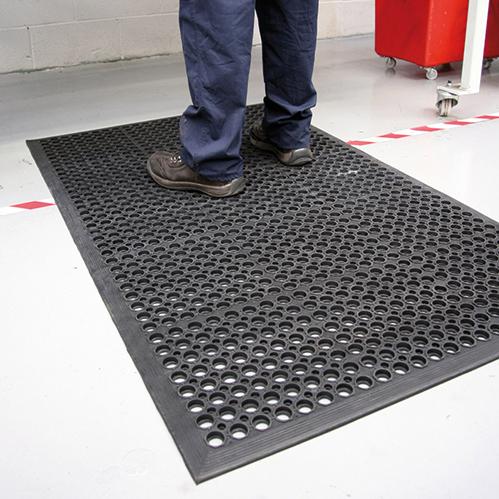 Anti-Ermüdungsmatte High-Duty Grit B90xL150 cm schwarz