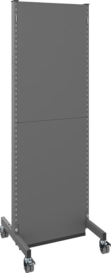 Akustik-Stellwand mobil B625xT740xH2000mm RAL 7037 Grundfeld Dämmmaterial Kl- B1