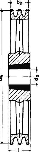 Keilrillenscheibe SPA/13, 1-rillig, 224 mm, Taper-Buchse 2012