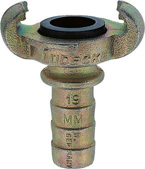 Klauenschlauchkupplung ID 19 mm 3/4" DN 15 Lüdecke