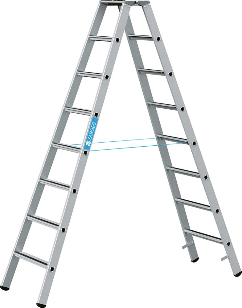 Stufenleiter Saferstep B 2x8 Stufen Leiterlänge 2,27 m Arbeitshöhe 3,60 m ZARGES