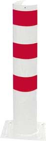 Rammschutzpoller rot/weißH1000xD193 mm ortsfest zum Aufdübeln