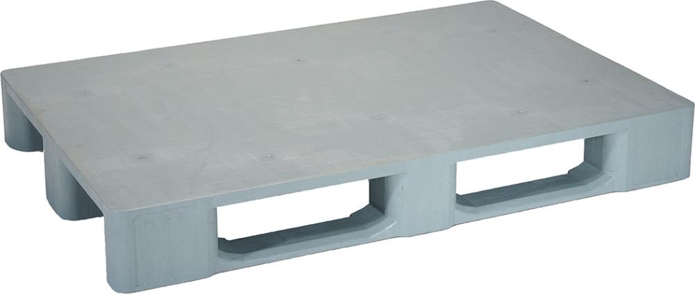 Universalpalette grau B800xT1200xH155 mm 3 geschlossene Kufen ohne Rand