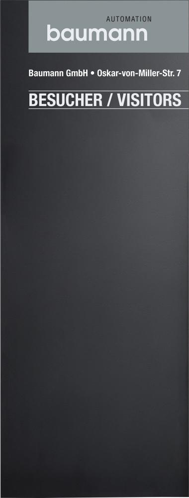 Außenaufsteller Madrid Black Line B730xH2000 mm aluminium schwarz elox.