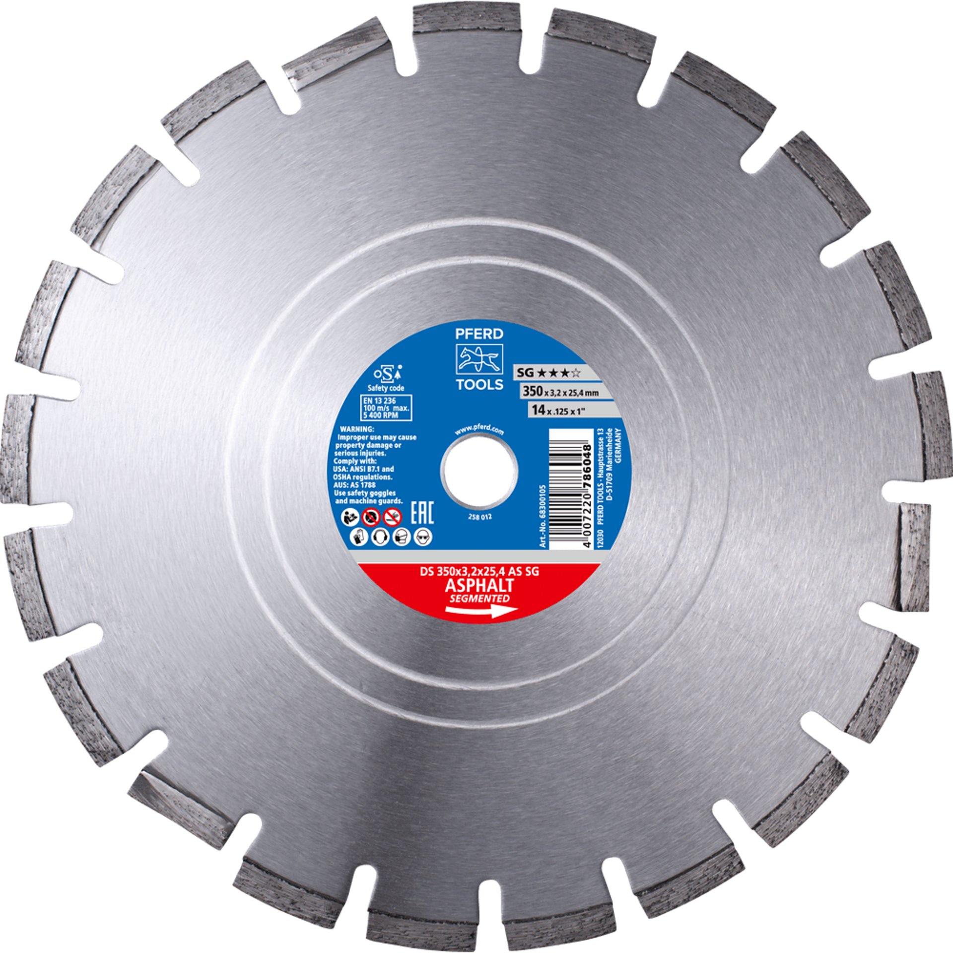 PFERD TOOLS Diamantwerkzeuge für die Bauindustrie DS 450 x 3,6 x 25,4 AS SG