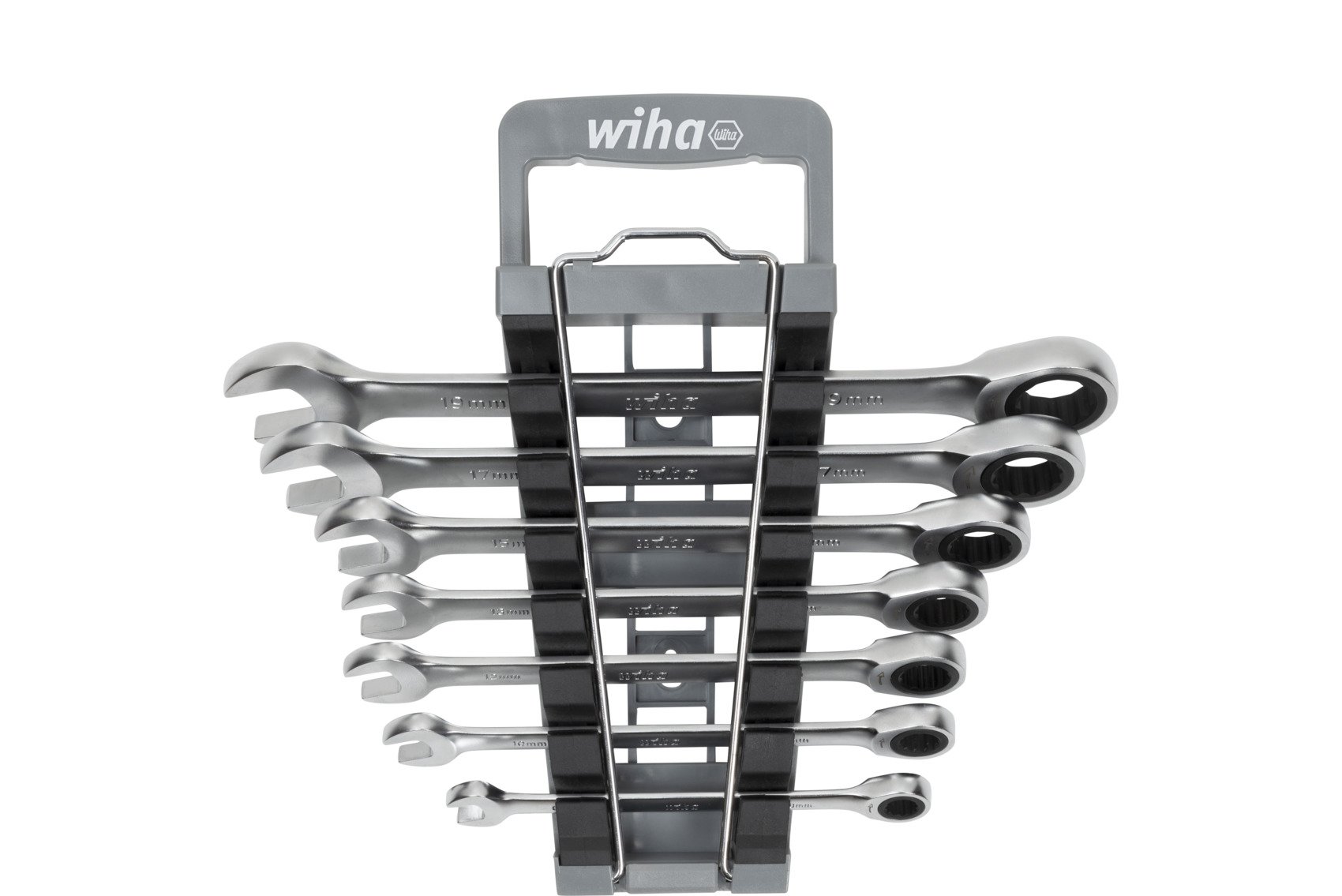Wiha Ringratschen-Gabelschlüssel Set 7-tlg. in Halter (45244)