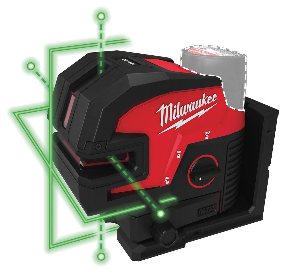 Kreuzlinienlaser M12 CLL4P-0C Milwaukee ohne Akku ohne Ladegerät Koffer