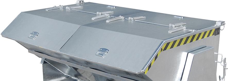 Deckel vzk 2-teilig f.Spänebehälter BK 800 l verzinkt
