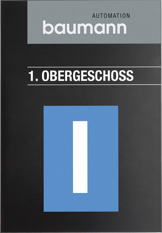 Wegweiser Madrid Black Line - Wandmontage B450xT16xH650 mm aluminium schwarz elox.