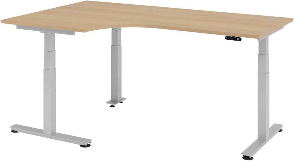 Winkelschreibtisch Serie X, höhenverstellbar 635–1285 mm