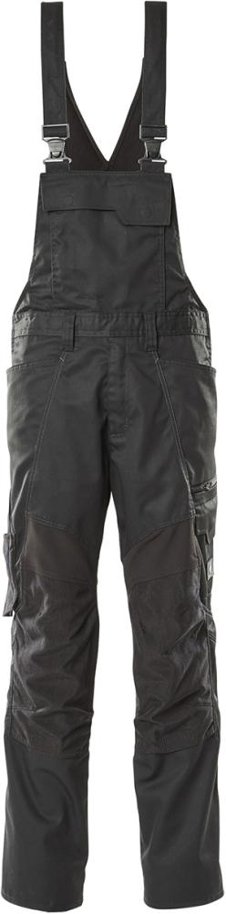 Latzhose 18569,Hänge- tasche,Stretch-Einsatz, schwarz, Gr.82C54
