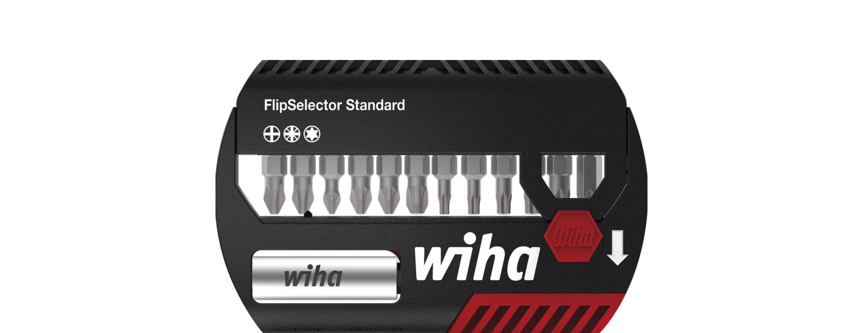 Wiha Bit Set FlipSelector Standard 25 mm Phillips, Pozidriv, TORX® 13-tlg. 1/4" C6,3 (39040)