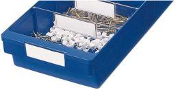 Etikett weiß für Kleinteilebox B186 mm VE 8 Stk. LA-KA-PE
