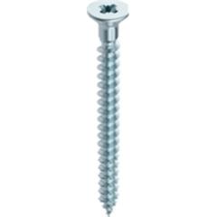 FIX-plus, Senkkopf mit Kopfbohrung 4mm, Vollgewinde, verz. blau, HP