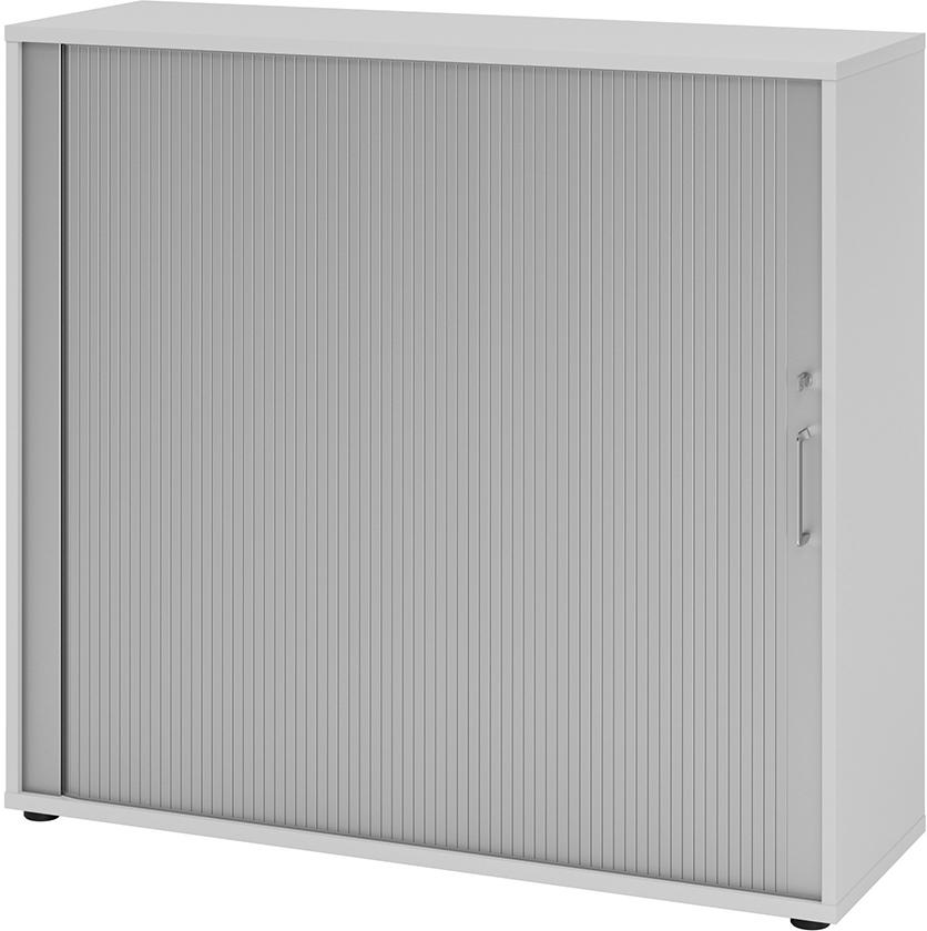 Rolladenschrank 3 Ordnerhöhen 800x420x2156 Grau/Silber
