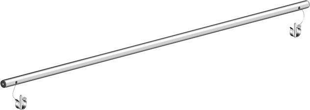 Alu-Zwischengeländer B 1900 mm zu Staro Rollbock Layher