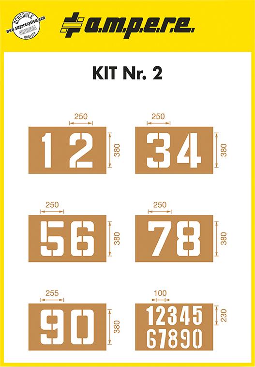 Schablonenset Schablonen KIT Zahlen a.m.p.e.r.e.