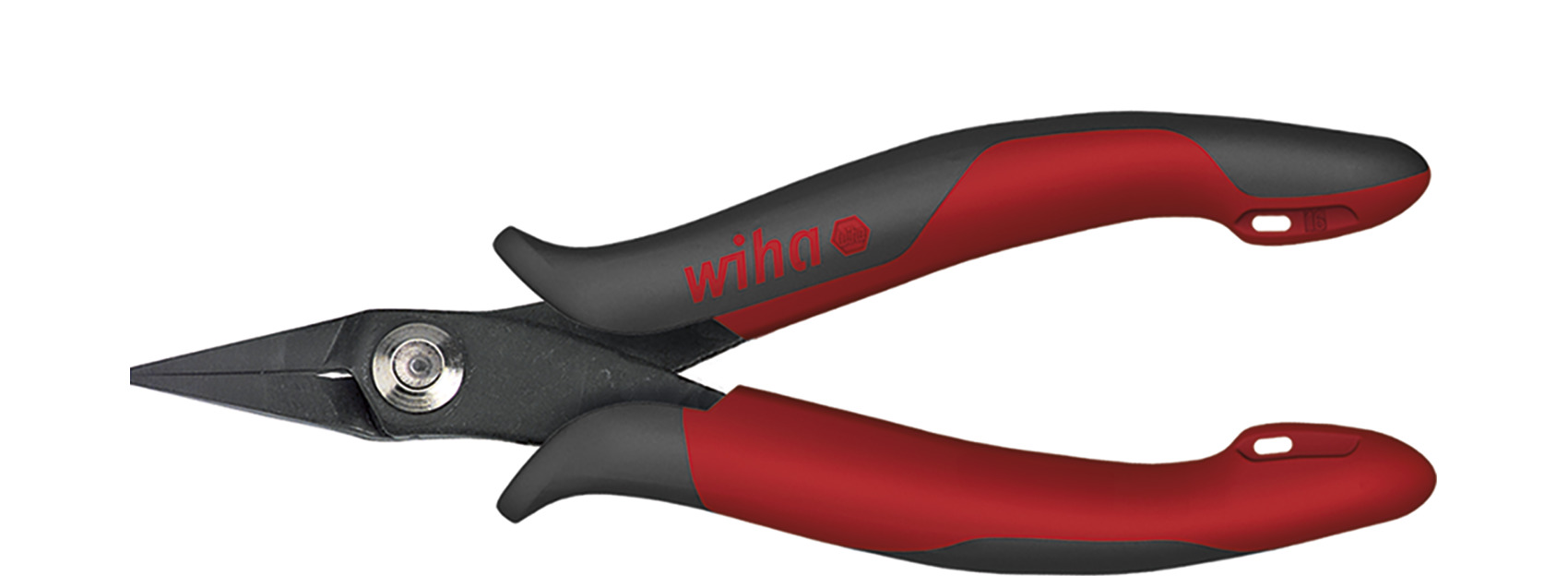Wiha Spitzzange Electronic schmaler, kurzer Kopf gerade Form 135 mm, 5 1/3" (26801)
