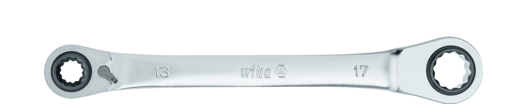 Wiha Doppelring-Ratschenschlüssel 4in1  umschaltbar  17 mm (45421)