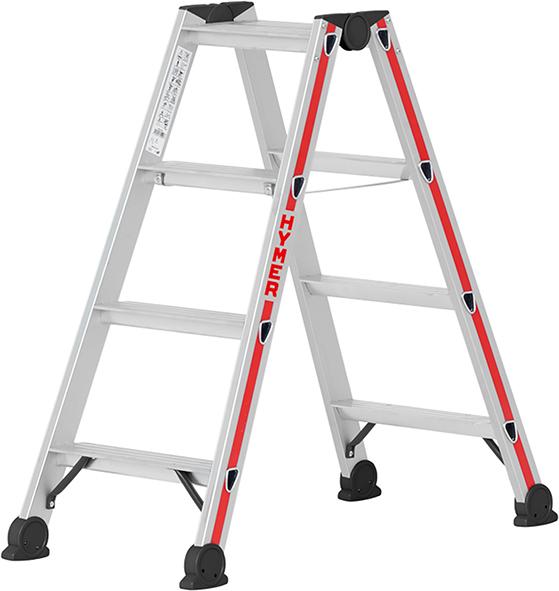 Stufenstehleiter beids 2x4 Stufen AH 1,92m HYMER