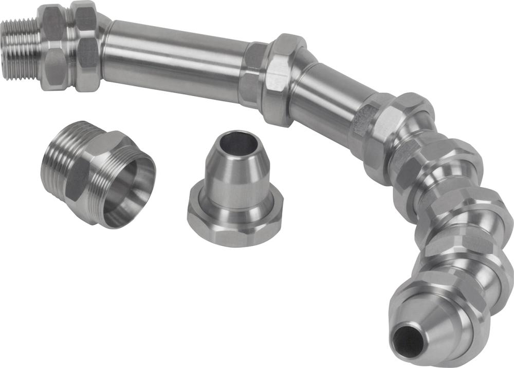 Kühlmittelschlauch-Set V2A 3/4" Typ 3 Durchlassgröße 19mm Gesamtlänge 320mm