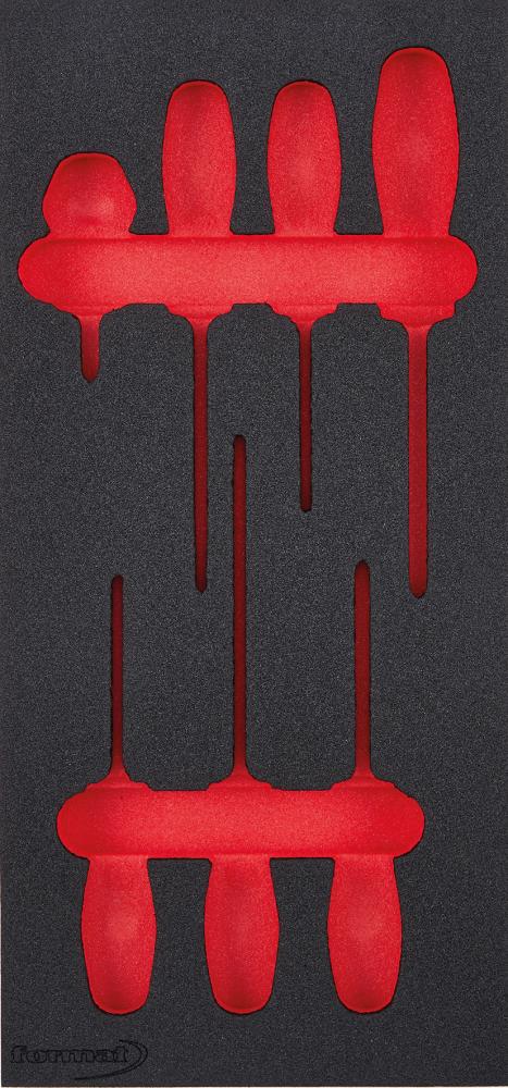 Werkzeugmodul 1/3 leer 188x395x30mm Schraubendreher 7-teilig Schlitz/PH FORMAT