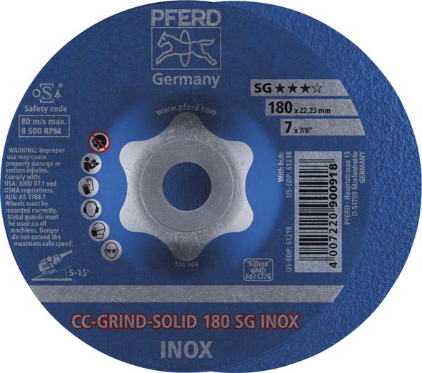Schleifscheibe CC-Grind Solid INOX 180mm PFERD